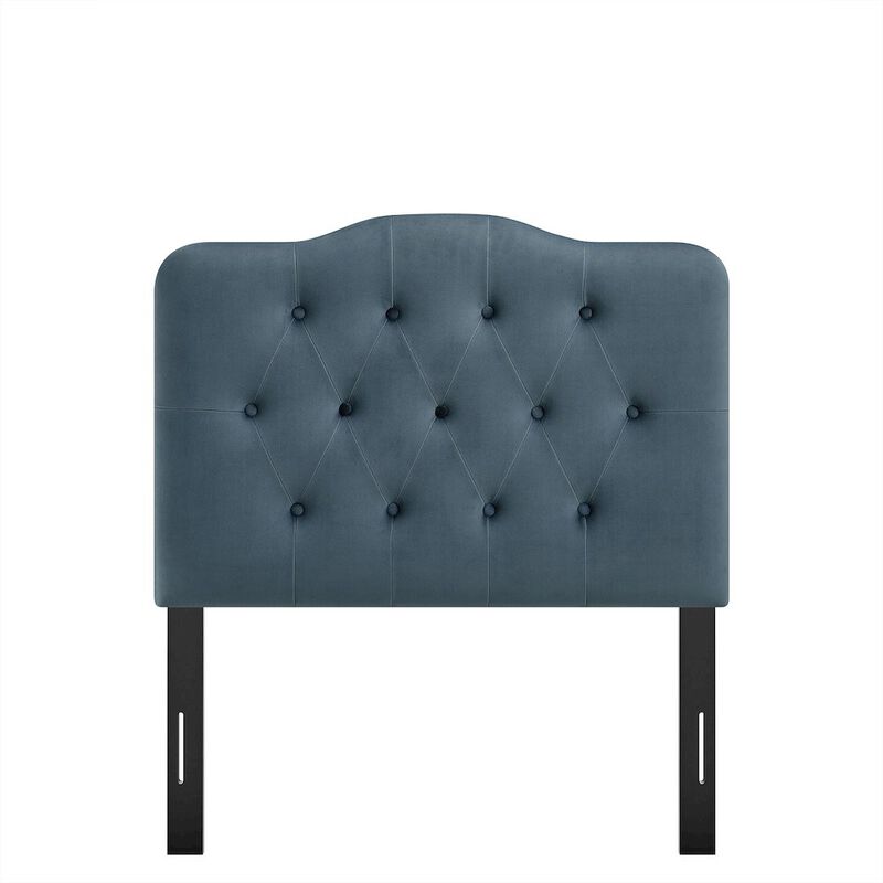Annabel Stain-Resistant Performance Velvet Twin Headboard image number 4