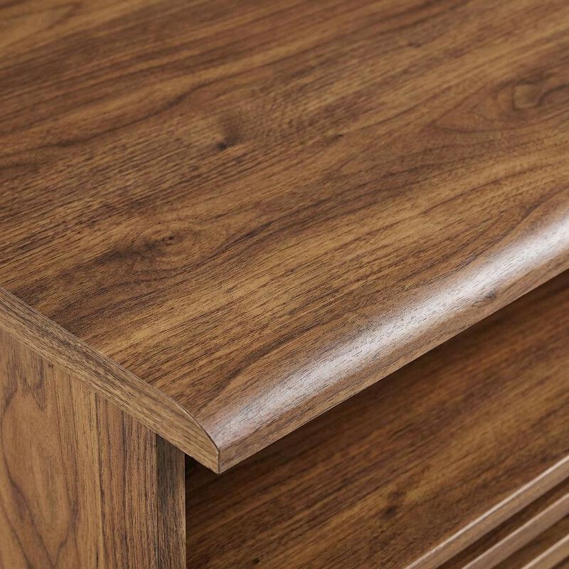 Wall-Mount Nightstand in Brown Finish with Modern Design image number 4