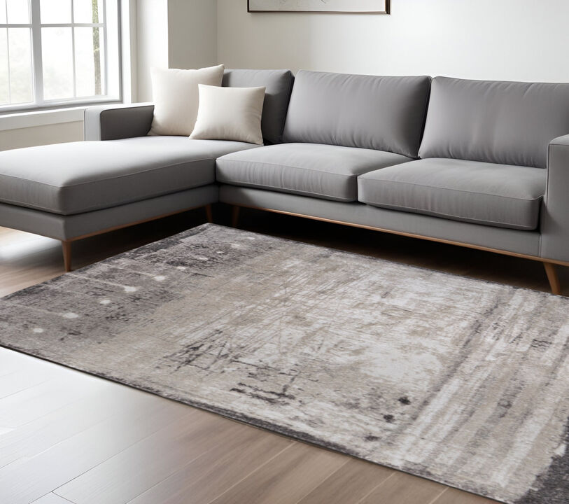HomeRoots Abstract Distressed Area Rug