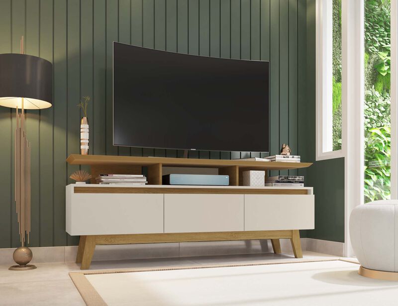 Yonkers Beige Small TV Stand