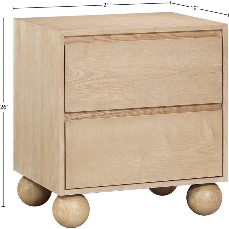 Meridian Furniture Kent Natural Night Stand