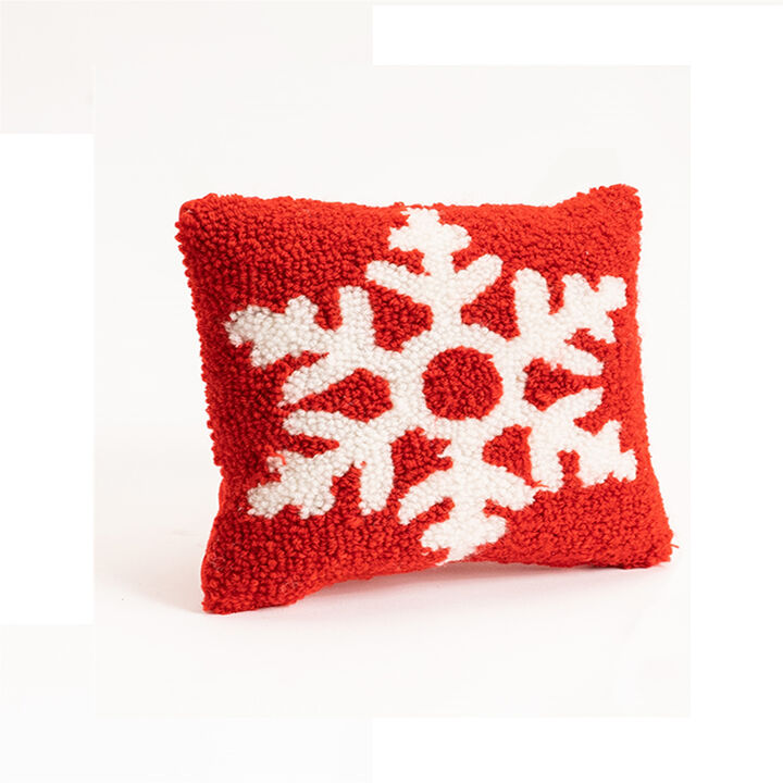 Snowflake and Merry Pillow Set of 2 for Seasonal Accents