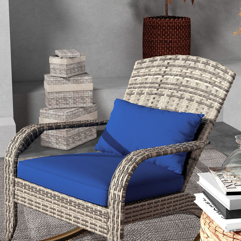 Hivvago Patio Wicker Adirondack Chair image number 7