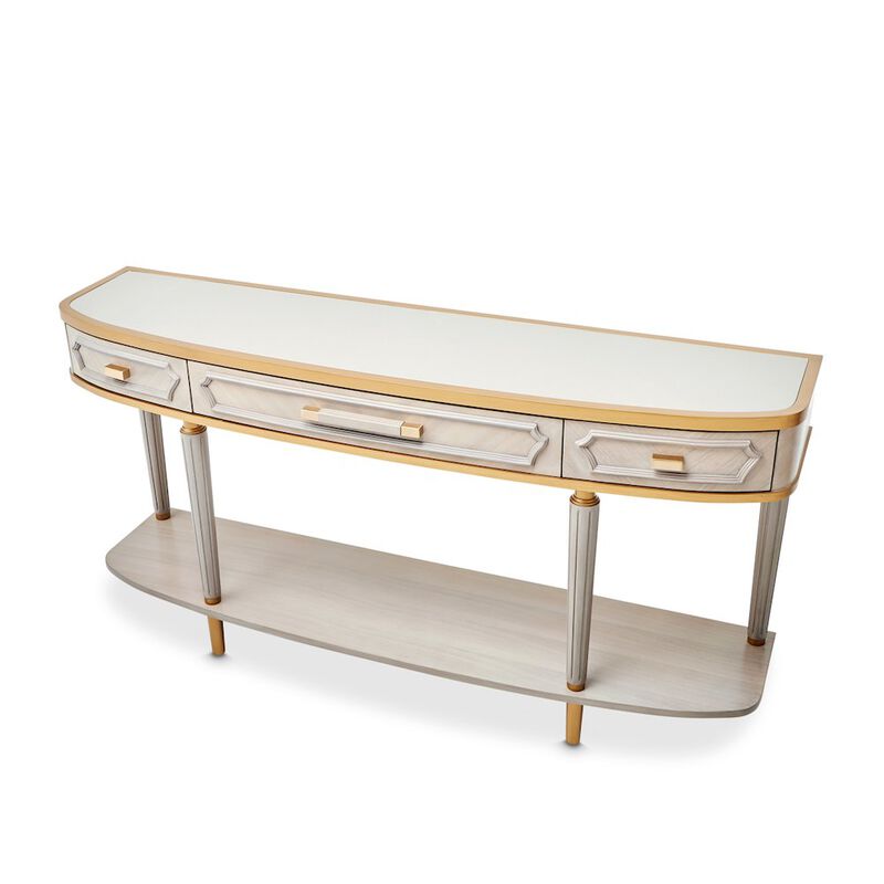 Michael Amini St. Charles Console Table - Dove Gray