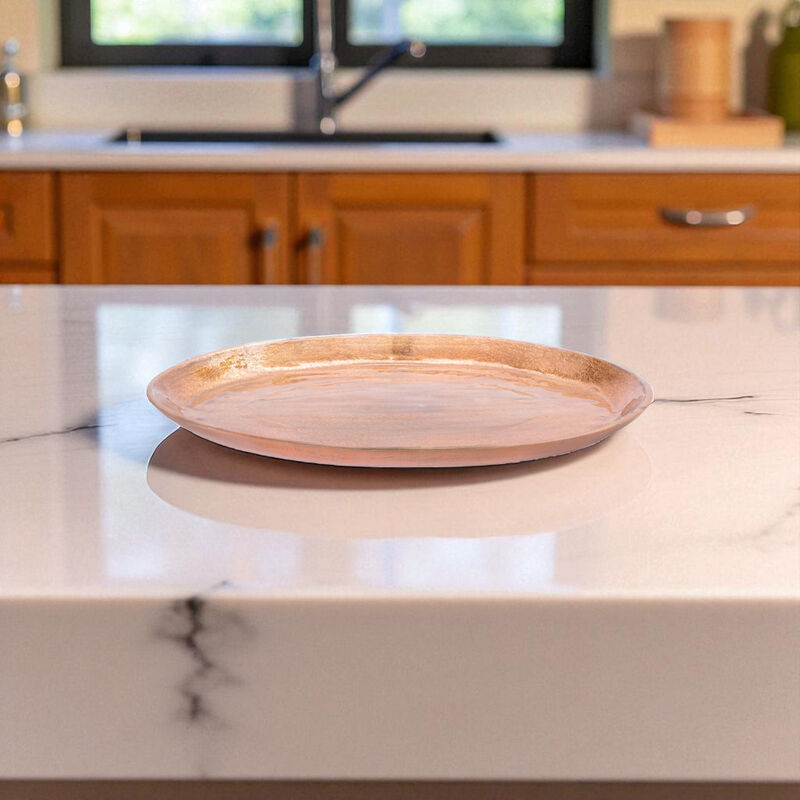 Durable Metallic Aluminum Tray for Kitchen, Dining, or Home Decor