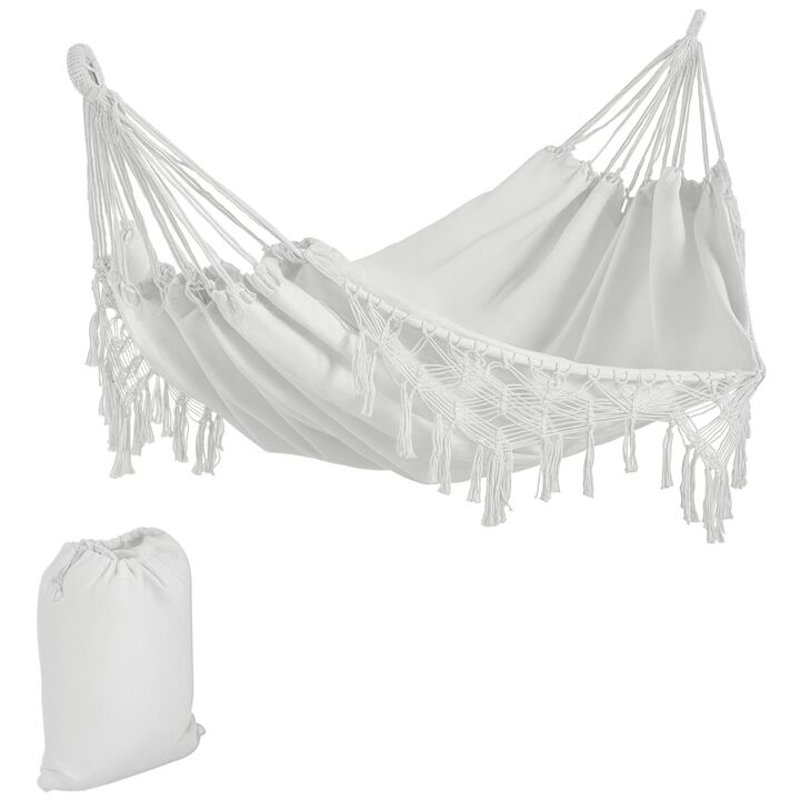 Hivvago Extra Large Boho Hammock with Tassel Fringe