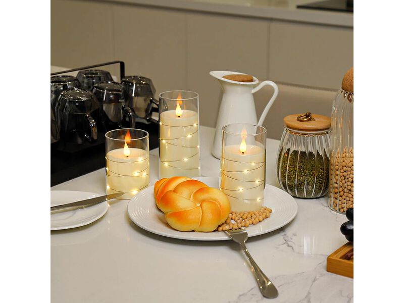 Flickering Flameless Candles Battery Operated image number 1