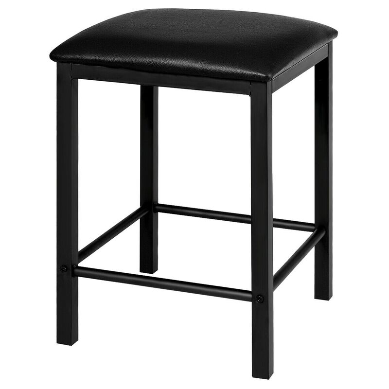 3 Piece Counter Height Dining Set Faux Marble Table