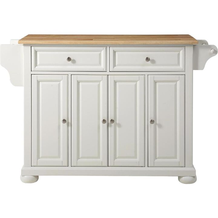 Alexandria Wood Top Full Size Kitchen Island/Cart