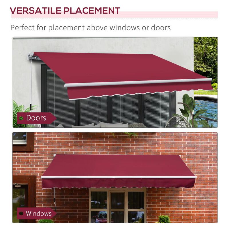 Hivvago Retractable Sun Shade Awning for Deck or Yard image number 4