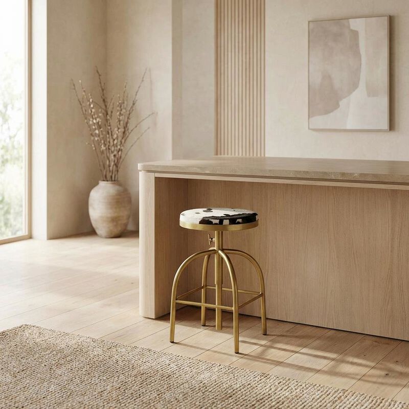 Starlight Canyon Home Swivel Adjustable Counter Stool, Industrial Round Bar Stool for Kitchen image number 2