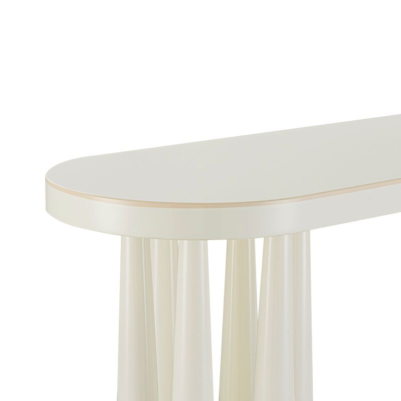 Titan Cream Glossy Console Table