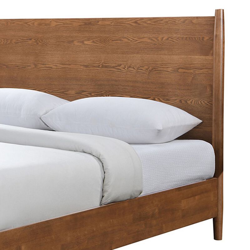 Queen Bedroom Set, Walnut Brown, Nickel Wood, 3 Piece Set with 2 Nightstands image number 3