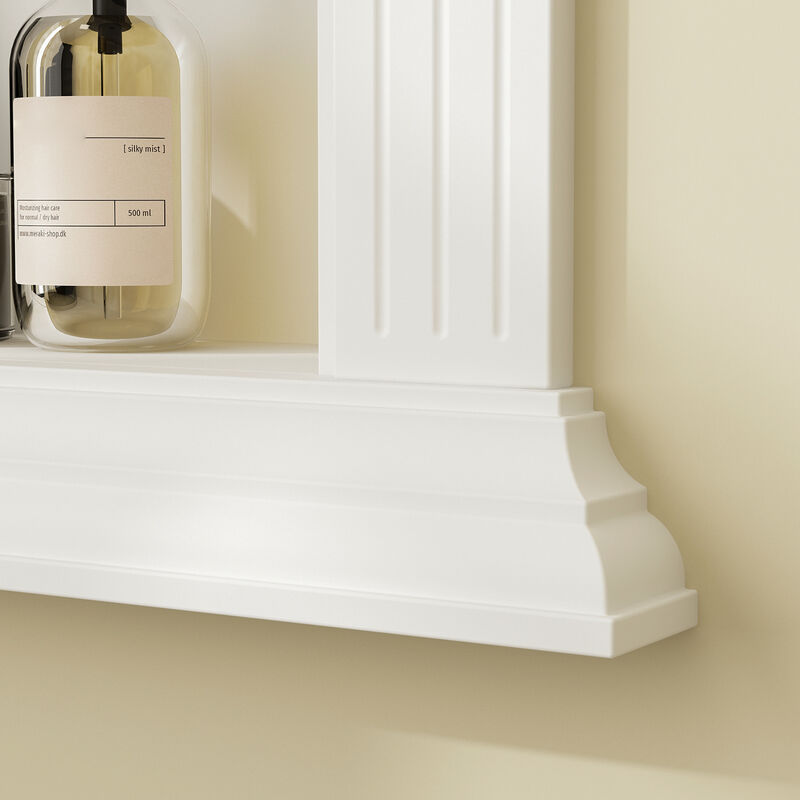 FUFU&GAGA Recessed Bathroom Wall Cabinet with three Shelves, (18.5" W x 3.8" D x 27.3" H),White