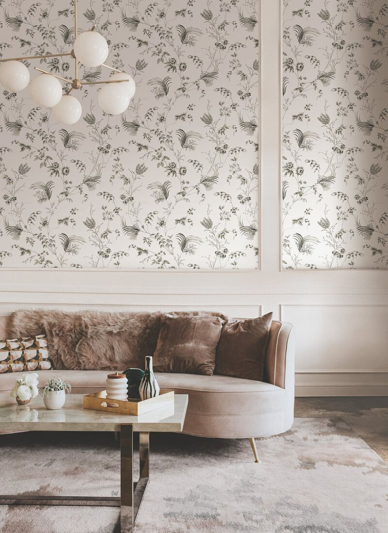 Floral Lace Black Wallpaper (Double Roll) image number 5