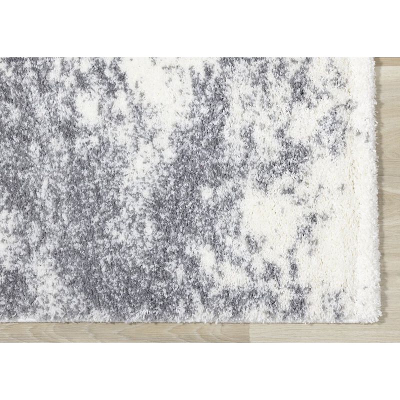 Novelle Home Ferris White Grey Clouds Area Rug, 5'3 x 7'7 image number 5