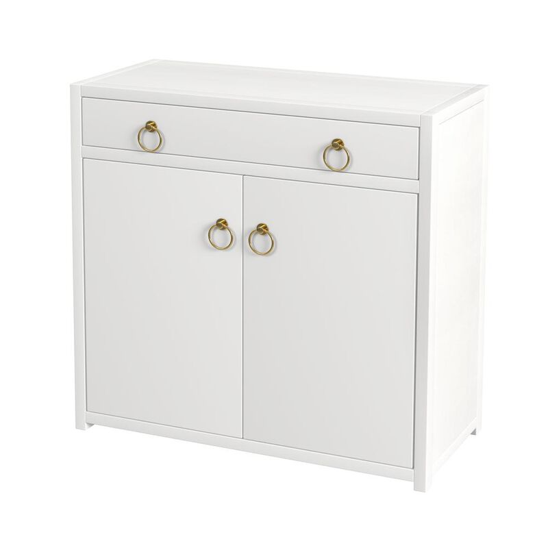 Butler Specialty Lark 2 Door Cabinet with Storage, White