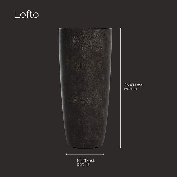COSAPOTS Lofto Tall Planter - Fiberglass Indoor/Outdoor and Weather-Resistant Large Planter