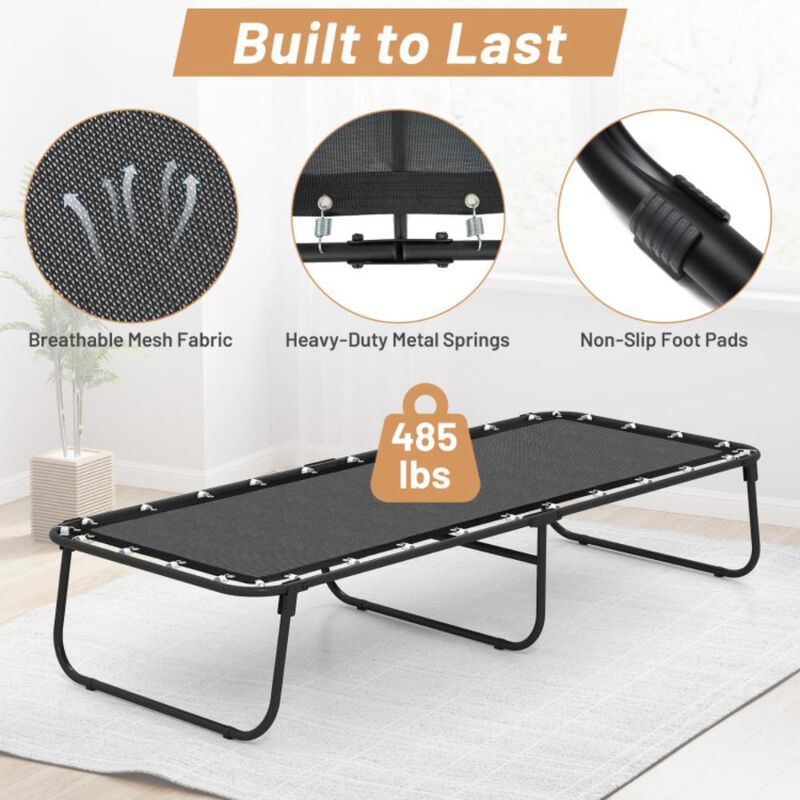 Hivvago Folding Bed with Mattress Cot Size with Memory Foam