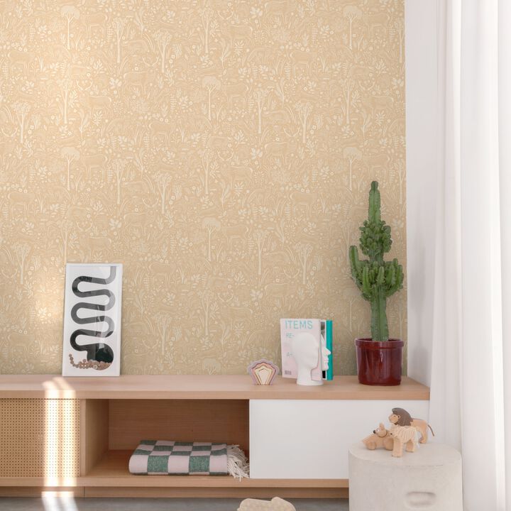 Little Dreamers Trees all-over Brown Wallpaper GDLD3421
