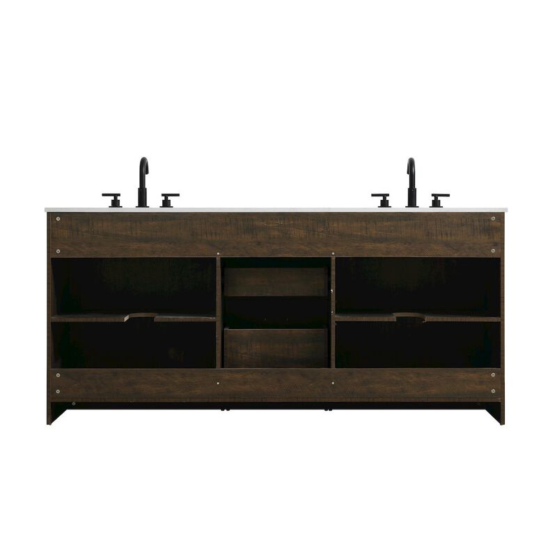 Elegant Kitchen and Bath Austin 72 Inch Double Bathroom Vanity In Expresso