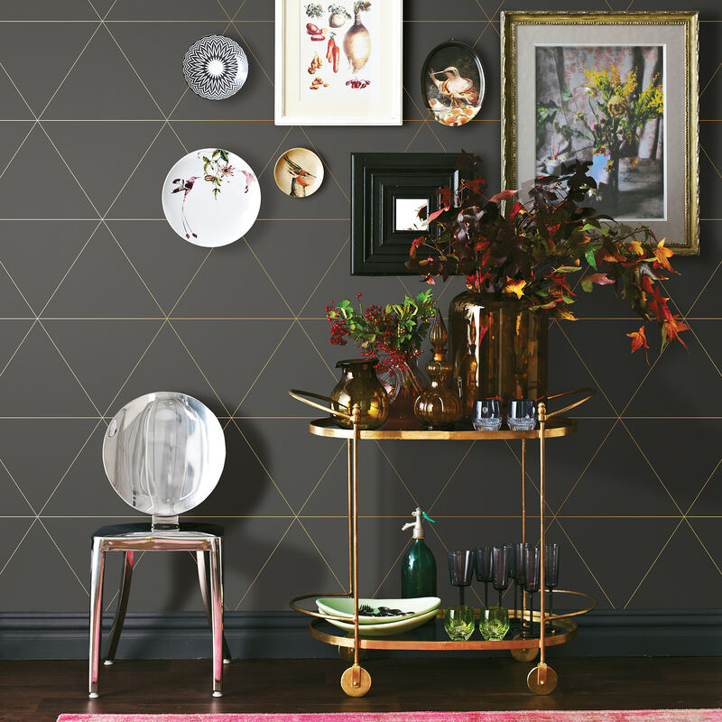 Twilight Grey Geometric Wallpaper image number 1
