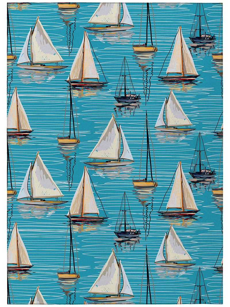 Harbor HA8 Teal 5' x 7'6" Rug