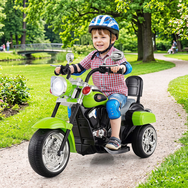 6V Toddler Electric Ride-On Bike with 3 Wheels, Horn and Front Headlight image number 1