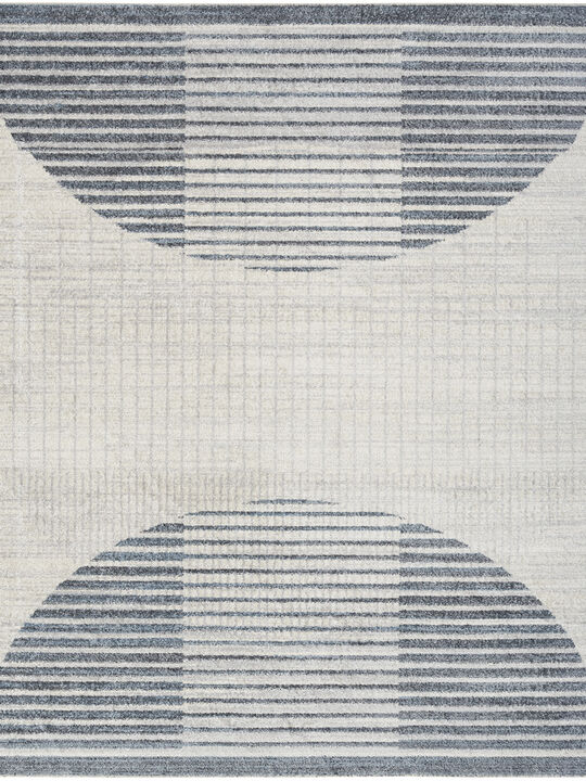 Astra Machine Washable ASW03 Ivory/Blue 4' x 6' Rug