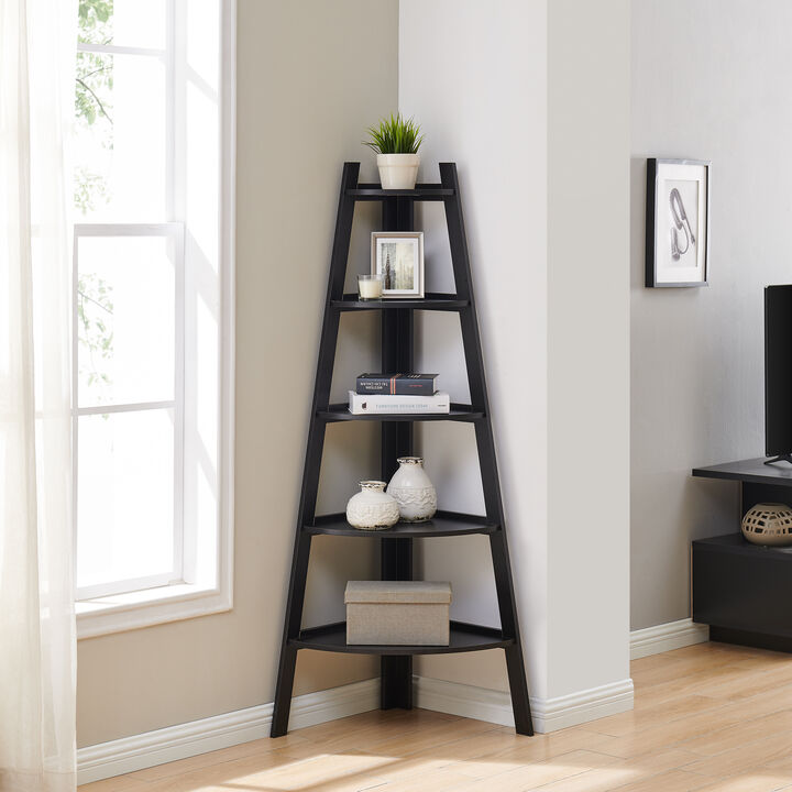 Five Tier Corner Ladder Display Bookshelf