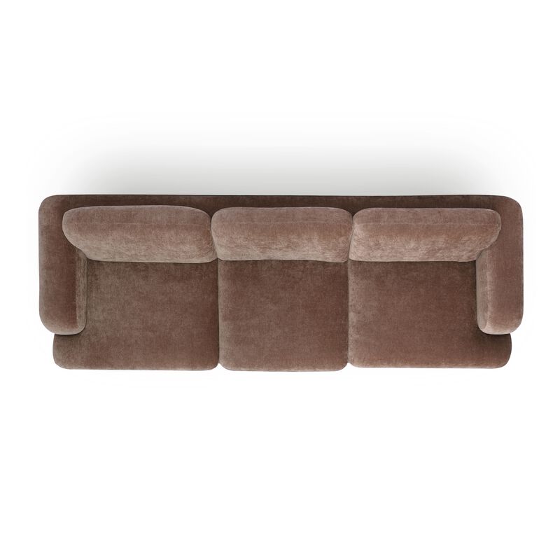 Halsey Brown Textured Fabric Sofa image number 4