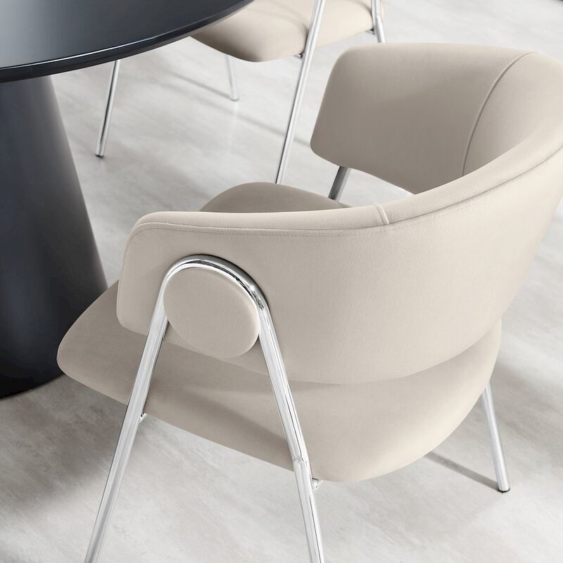 Nella Upholstered Performance Velvet Dining Chair Set of 2 image number 8