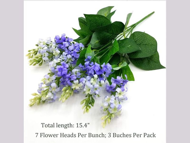 Artificial Outdoor Plants Vase Filler Flowers Silk Plastic image number 2