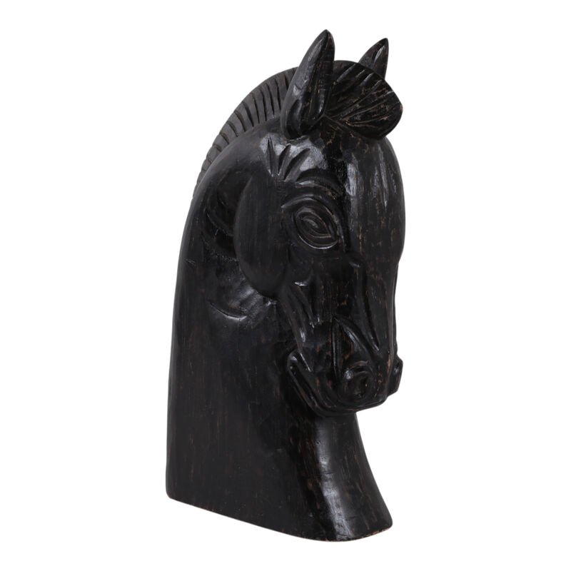 16x10" Trojan Horse Head Antiqued, Black image number 1