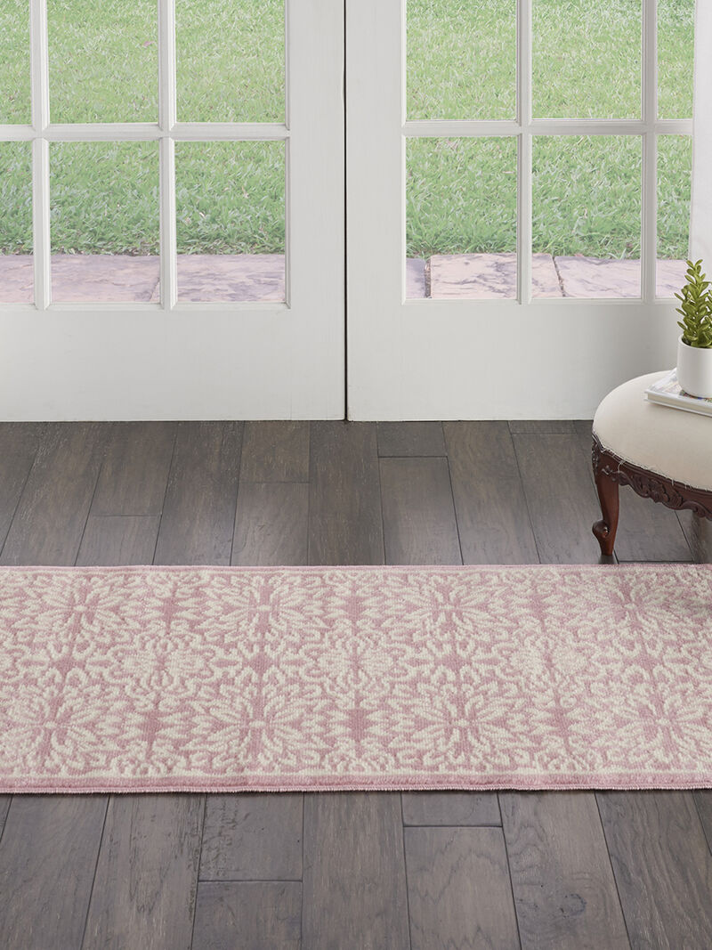 Jubilant JUB06 Ivory/Pink 2'3" x 7'3" Rug
