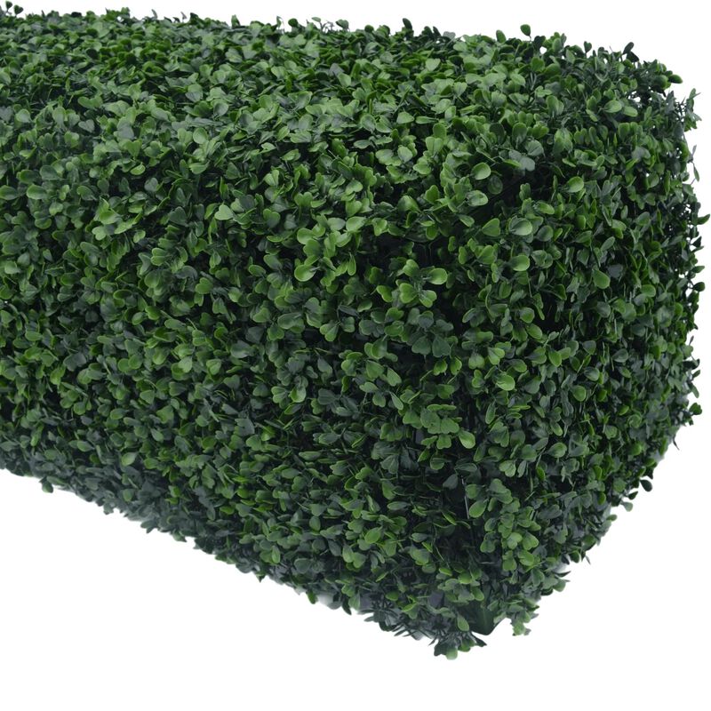 Dark Artificial Boxwood Hedge 40"L x 10"H Commercial Grade UV Resistant image number 3