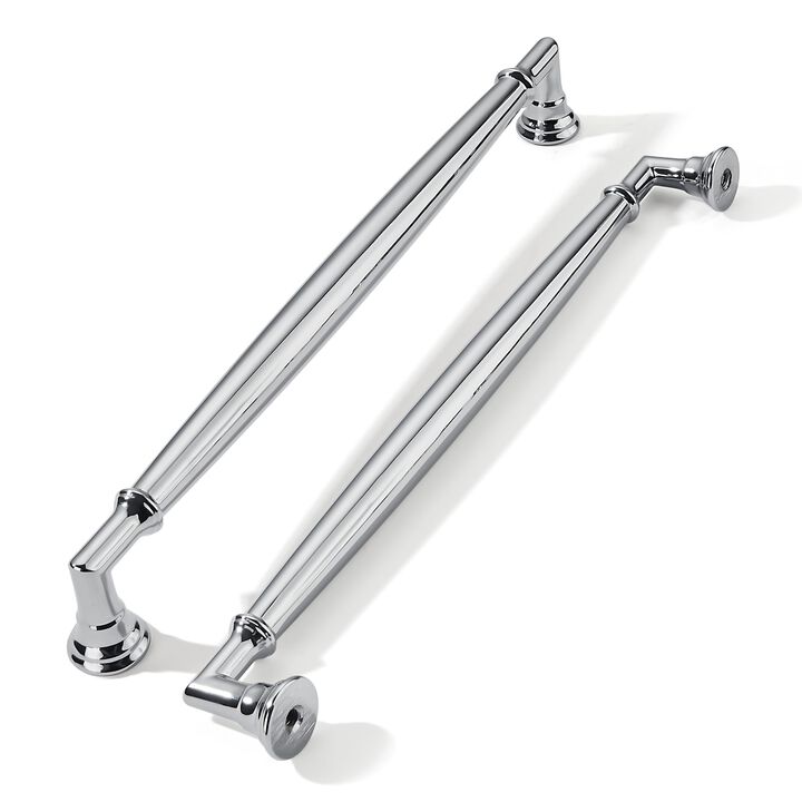 khtumeware 5 Pack 8 Inch(203mm) Polished Chrome Cabinet Pulls Heavy Duty Solid Cabinet Handles Kitchen Cabinet Hardware for Cupb