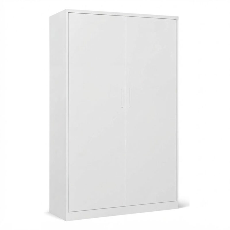 Metal Locking Wardrobe Armoire Cabinet with Clothing Hanging Rod image number 0