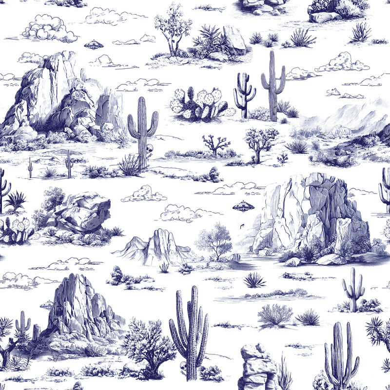 Area 51 Novelty Toile Peel and Stick Wallpaper image number 0