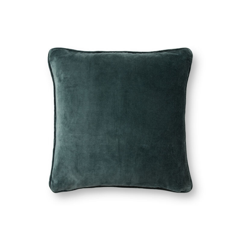PMH1153 Lagoon 18"x18" Polyester Pillow by Magnolia Home by Joanna Gaines x Loloi