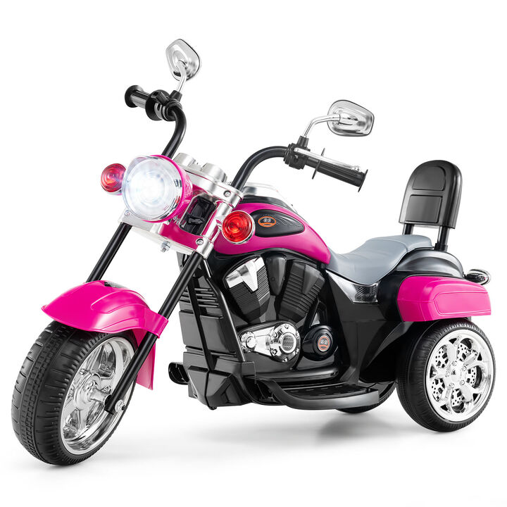 6V Toddler Electric Ride-On Bike with 3 Wheels, Horn and Front Headlight