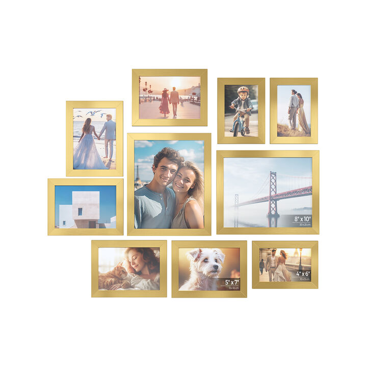 Set of 10 Collage Picture Frames for Wall Photo Display Decor