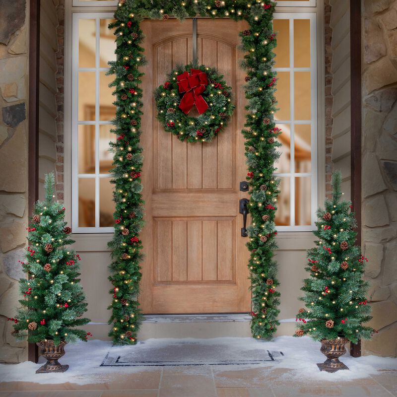 4 Foot Pre-lit Carolina Porch Christmas Tree image number 3