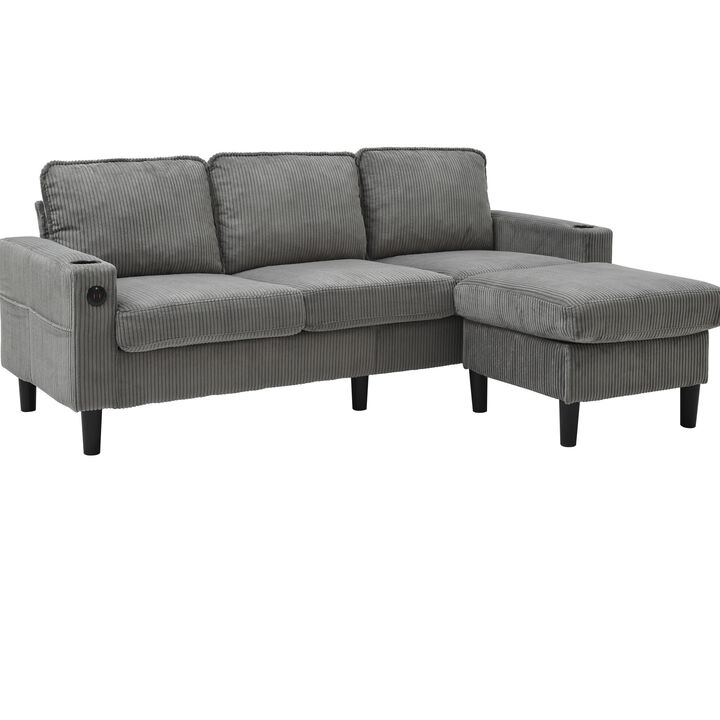 Cexdi 3‑Seat L‑Shape Sectional Sofa