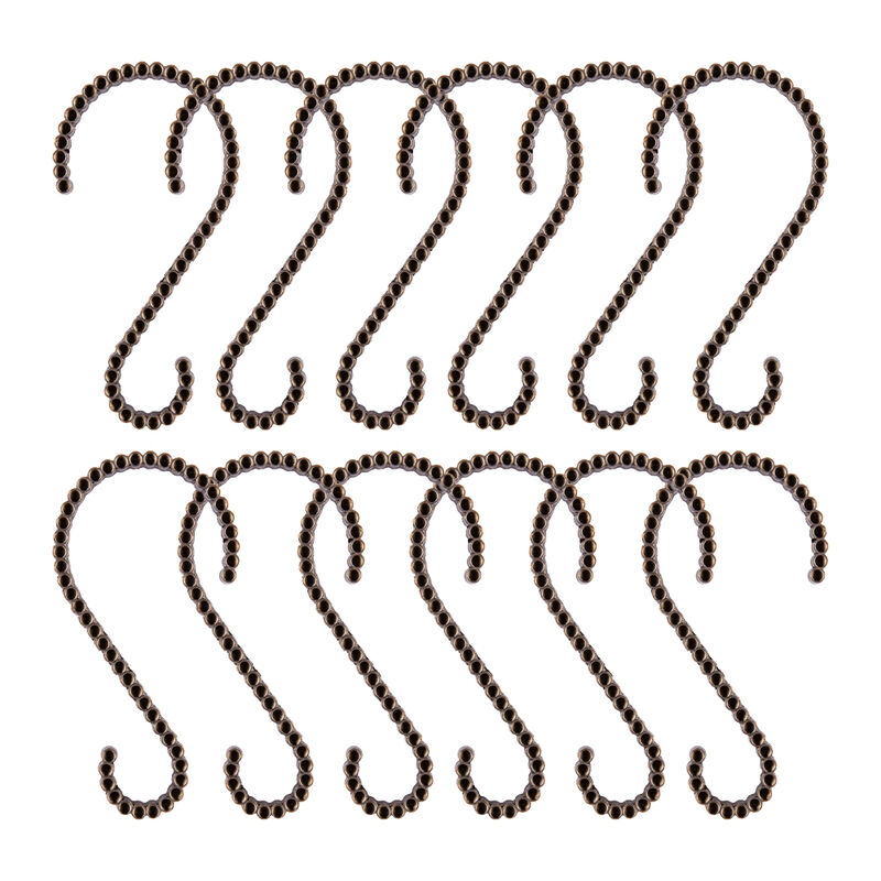 12-Piece Proof Zinc Shower Curtain Hooks image number 3