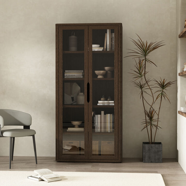 Rivington Brown Bookcase Cabinet