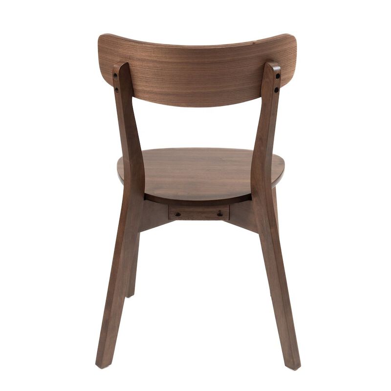 New Classic Furniture Gabby Wood Dining Chair in Walnut (Set of 4)