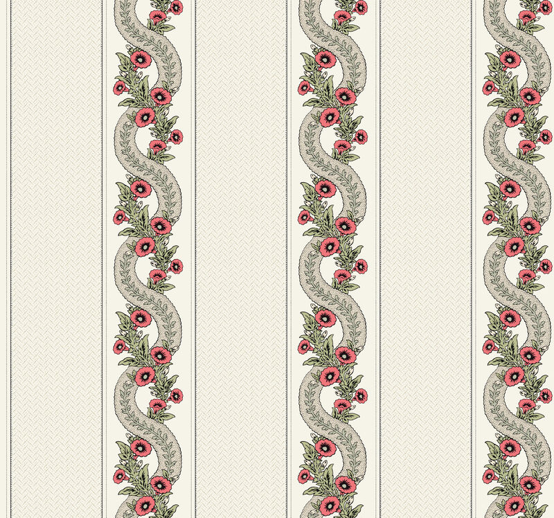 Abbey's Garland Red & Green Wallpaper (Set of 2) image number 0