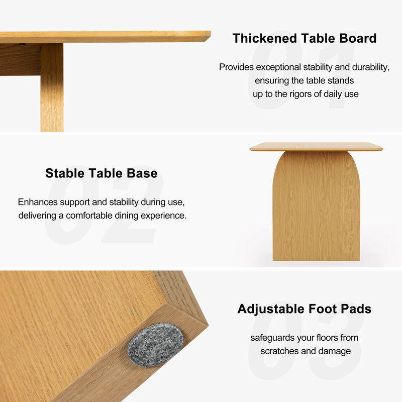 67 Inch Square Wooden Black Dining Table Seats 4-6 People, Suitable for Living Room and Dining Room