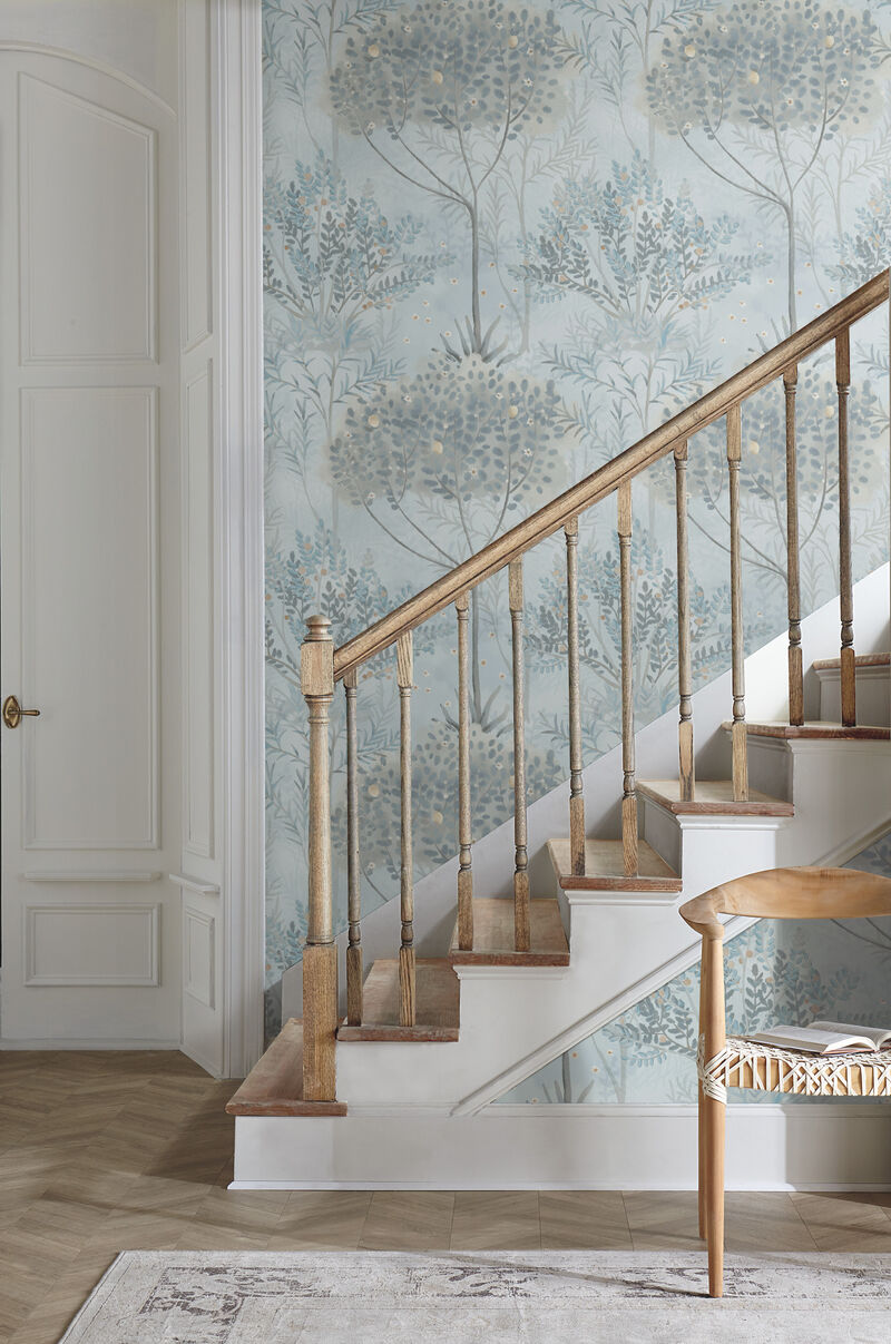 Orchard Blue & Grey Wallpaper image number 1